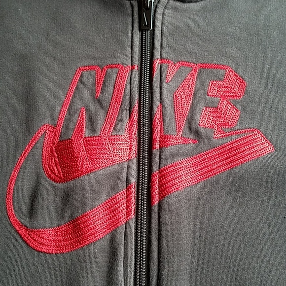 Y2K Nike Sportswear Full Zip Embroidered Hoodie - Picture 3 of 7